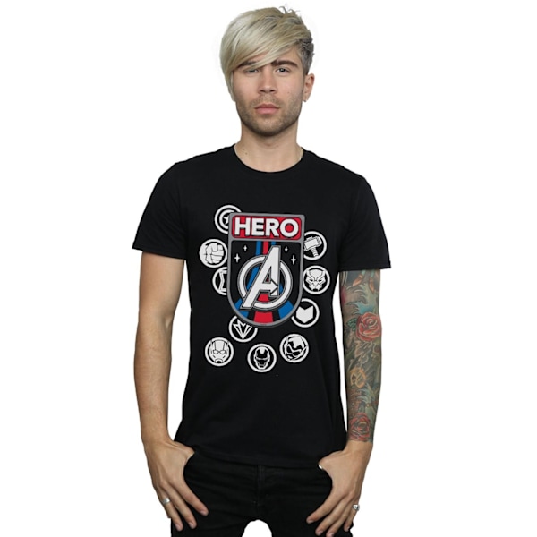 Marvel Hero Badge T-shirt 4XL Svart Black 4XL