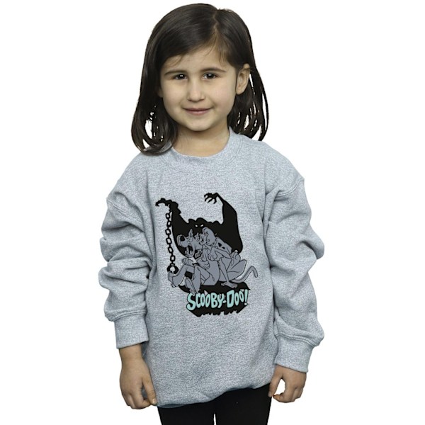 Scooby Doo Flickor Skrämd Hopp Sweatshirt 3-4 År Sports Grey Sports Grey 3-4 Years