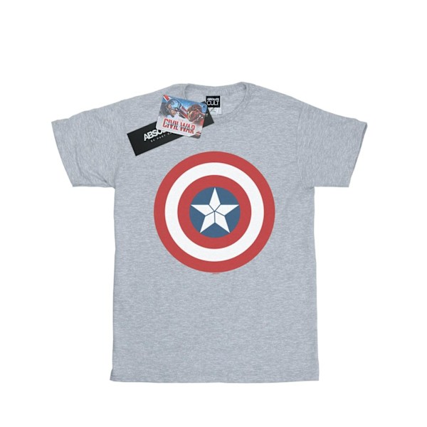 Marvel Boys Captain America Civil War Shield T-Shirt 9-11 år Sports Grey 9-11 Years