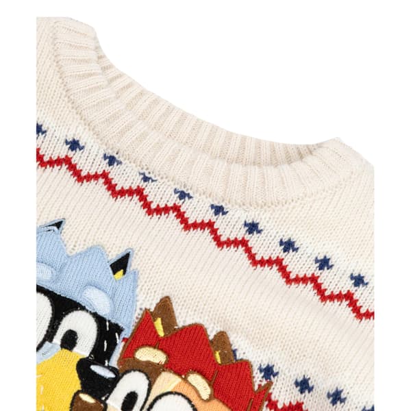 Bluey Barn/Barn Familj Jul Tröja 2-3 År Beige Beige 2-3 Years