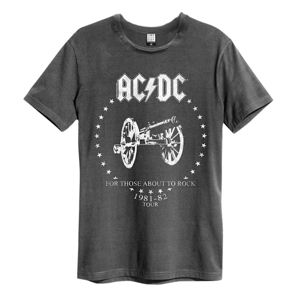 Amplified Unisex Vuxen For Those About To Rock AC/DC T-Shirt XL Charcoal XL