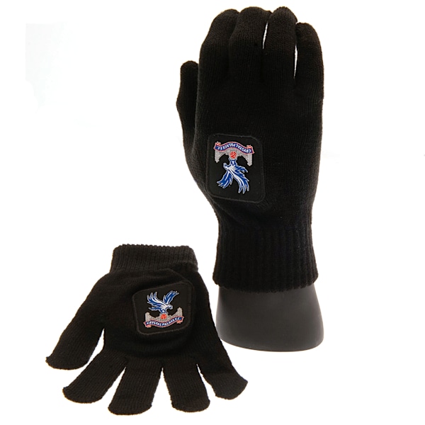 Crystal Palace FC Barn/Barn Knitted Handskar En Storlek Svart Black One Size