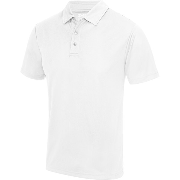 AWDis Just Cool Herr Poloshirt i enfärgad sportmodell 2XL Arctic White Arctic White 2XL