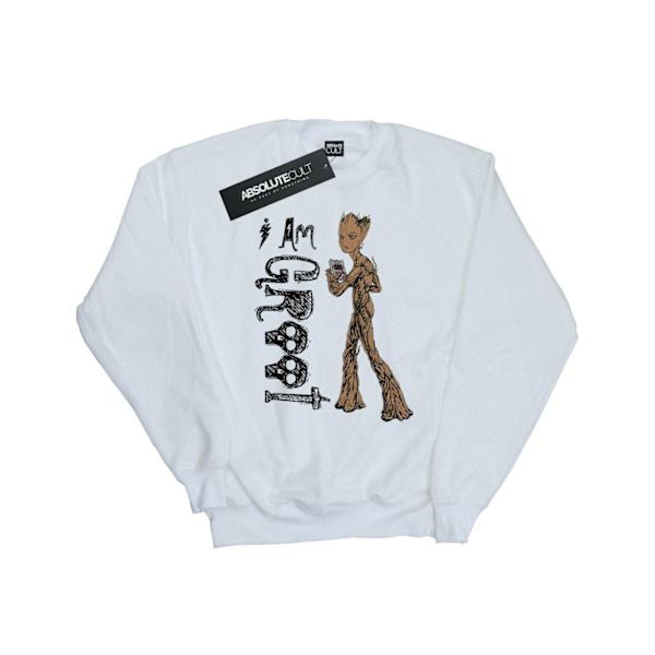 Marvel Mens Avengers Infinity War I Am Teenage Groot Sweatshirt White L
