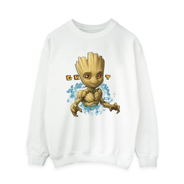 Guardians Of The Galaxy Dam/Ladies Groot Flowers Sweatshirt White M