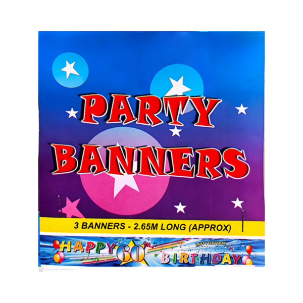 Ballong 60-årsdag Banner En Storlek Flerfärgad Multicoloured One Size
