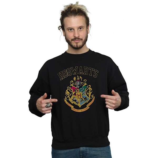 Harry Potter Herr Varsity Style Crest Sweatshirt 4XL Svart Black 4XL