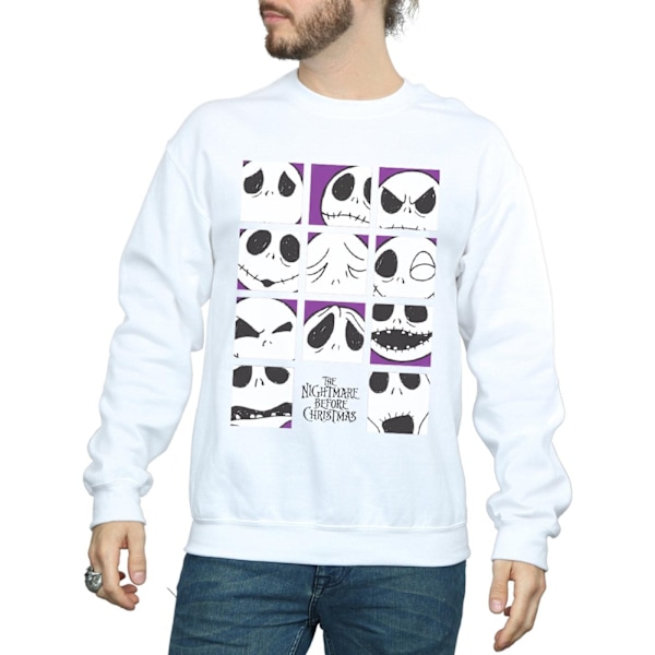 Disney Herr Nightmare Before Christmas Många Ansikten Av Jack Squar White XXL