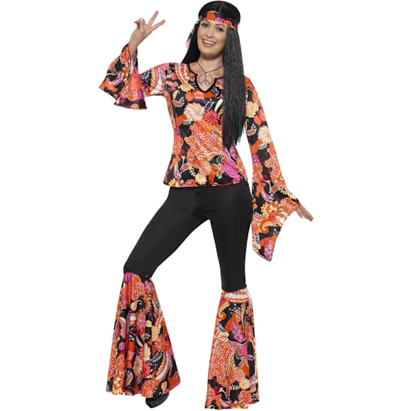 Smiffys Dam/Dam Willow Hippie Kostymset L R Multico Multicoloured L R