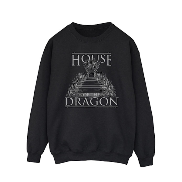 Game Of Thrones: House Of The Dragon Herr Sweatshirt med text om tronen Black 4XL