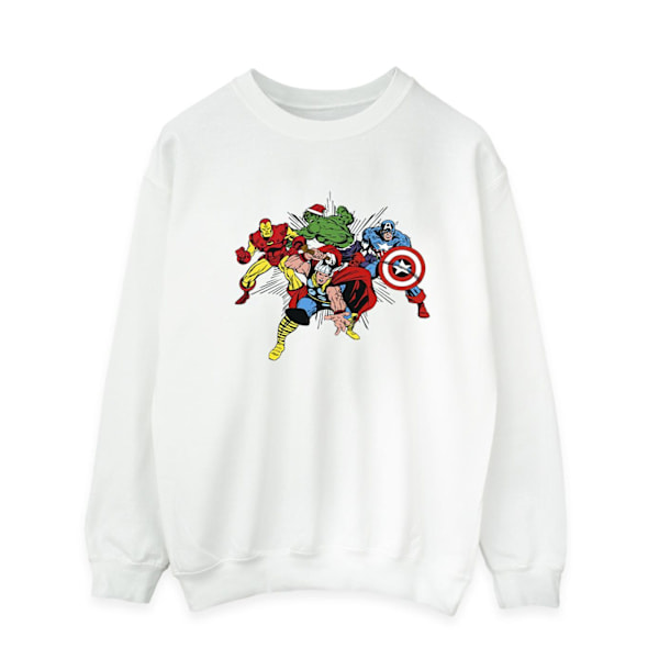 Marvel Herr Avengers Team Santa Sweatshirt L Vit White L