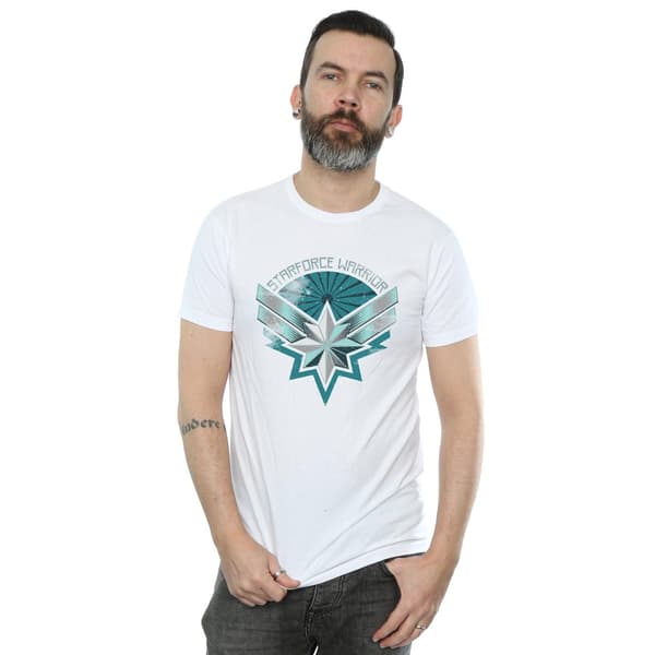 Marvel Herr Captain Marvel Starforce Warrior T-Shirt 3XL Vit White 3XL