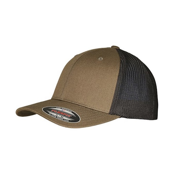 Flexfit Unisex Mesh Recycled Trucker Cap One Size Olive/B Olive/Black One Size
