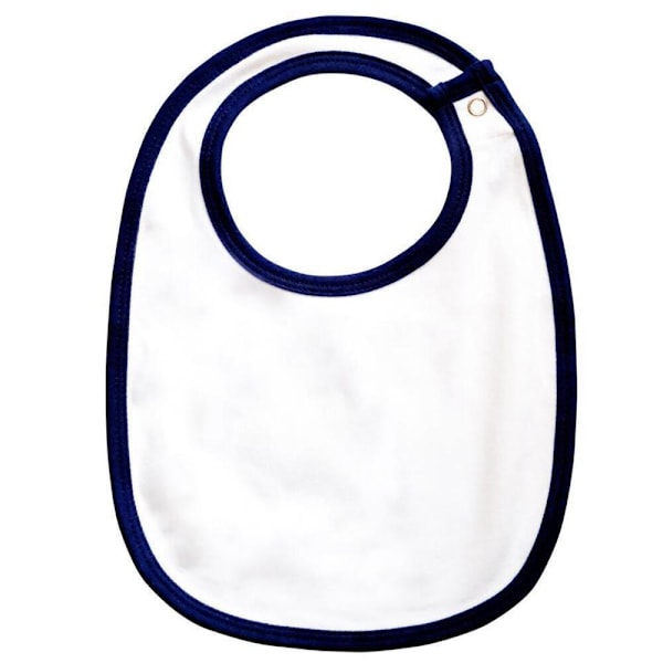 Babybugz Baby Single Layer Haklapp En Storlek Vit/Nautical Navy White/Nautical Navy One Size