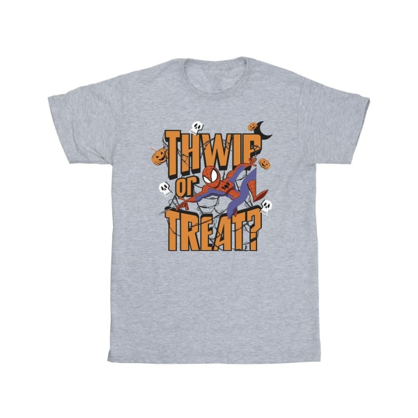 Marvel Boys Spider-Man Thwip Or Treat T-shirt 7-8 Years Sports Sports Grey 7-8 Years
