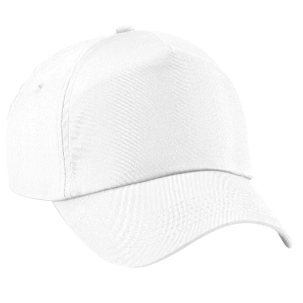 Beechfield Unisex Original 5-Panel Baseballkeps i enfärgad design, One Size White One Size