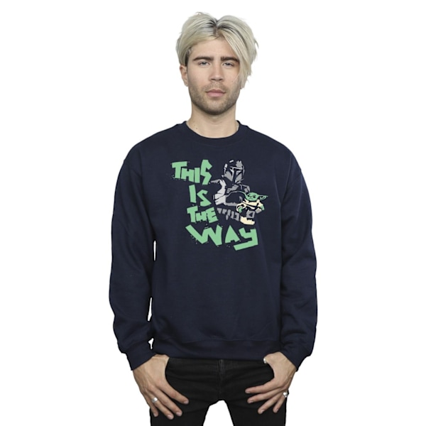 Star Wars Herr The Mandalorian This Is The Way Duo Sweatshirt X Navy Blue XL