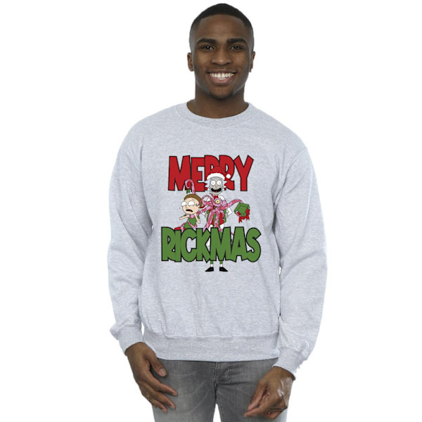 Rick And Morty Herr Merry Rickmas Sweatshirt 5XL Sports Grey Sports Grey 5XL