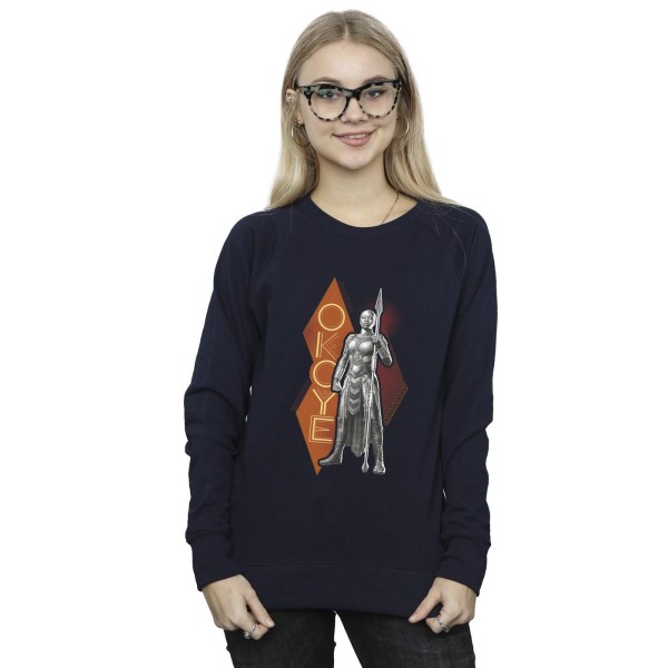 Marvel Dam/Ladies Wakanda Forever Okoye Stance Sweatshirt L Navy Blue L