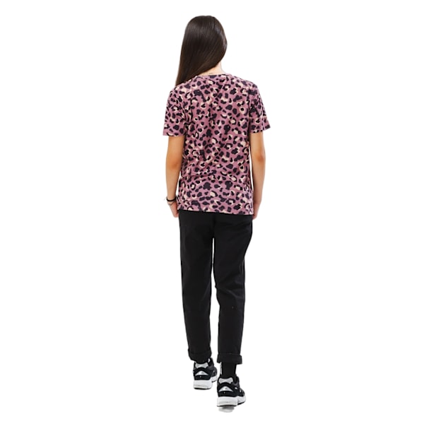 Hype Girls Tonal Leopard Print T-Shirt 9-10 år Lila/Svart/ Purple/Black/Cream 9-10 Years