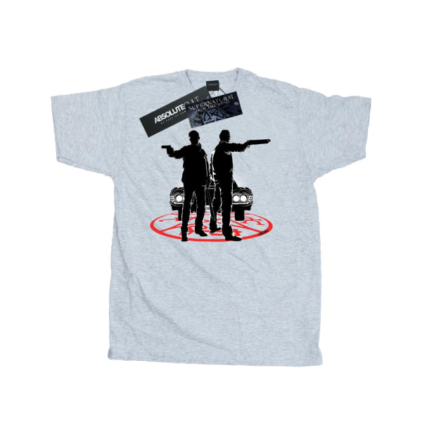 Supernatural Mens Sam And Dean Silhouette T-shirt 3XL Sports Gr Sports Grey 3XL