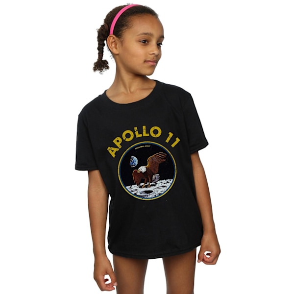 NASA Girls Classic Apollo 11 Bomull T-shirt 7-8 år Svart Black 7-8 Years