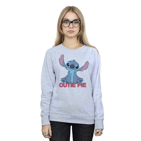 Disney Dam/Kvinnor Lilo Och Stitch Stitch Cutie Pie Sweatshirt Sports Grey XL