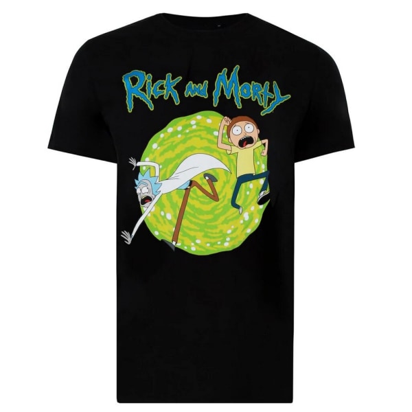 Rick And Morty Mens Portal T-Shirt M Svart Black M