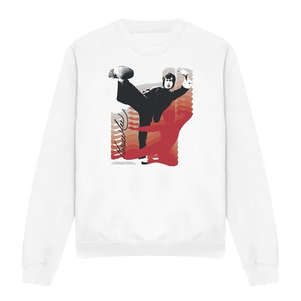 Bruce Lee Unisex Vuxen Kick It Sweatshirt S Vit White S