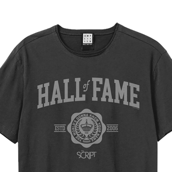 Amplified Unisex Vuxen Hall Of Fame The Script T-Shirt L Charco Charcoal L