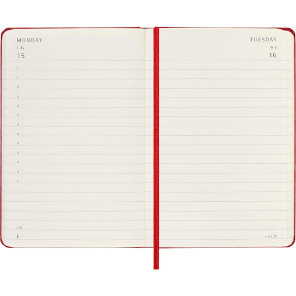 Moleskine 2025 Mjukpärmsplanerare En Storlek Skarlakansröd Scarlet Red One Size