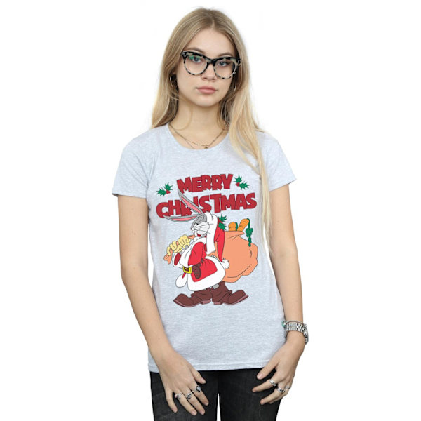 Looney Tunes Dam/Damer Jultomte Bugs Bunny Bomull T-shirt M Sp Sports Grey M