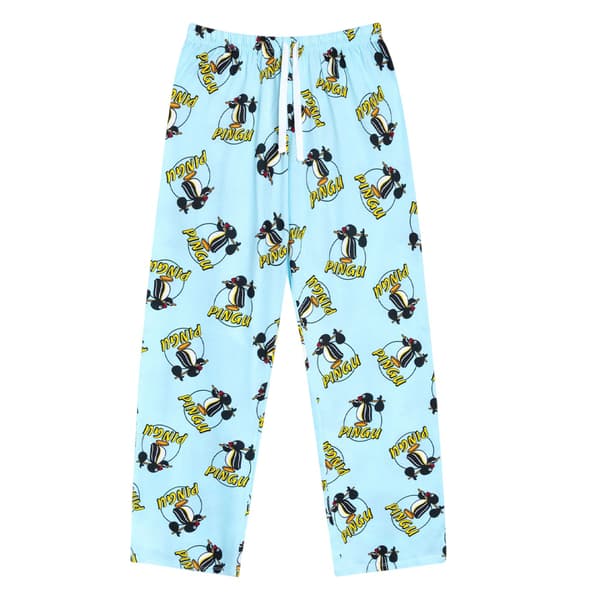Pingu Dam/Dam Karaktär Kortärmad Lång Pyjamas Set M B Blue/White M