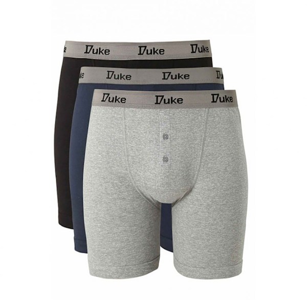 Duke Herr D555 London Driver Kingsize Boxershorts (3-pack) Black/Grey/Navy 8XL