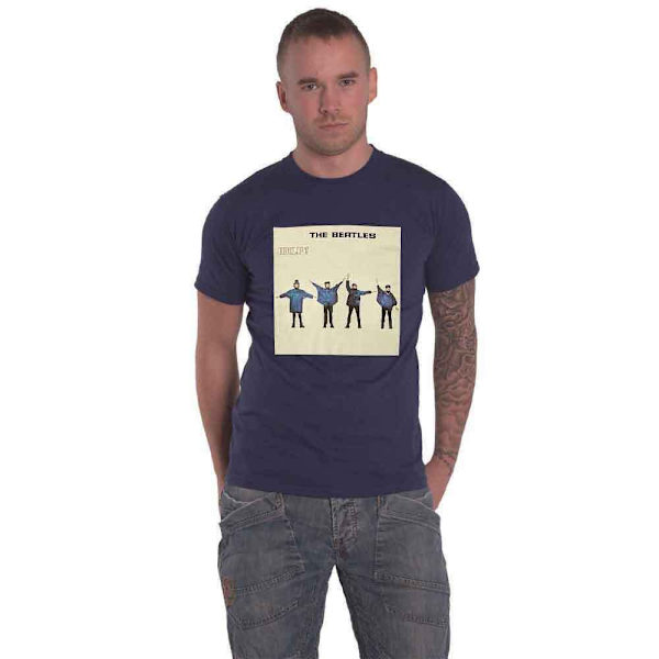 The Beatles Unisex Adult Help! Album T-Shirt XL Marinblå Navy Blue XL