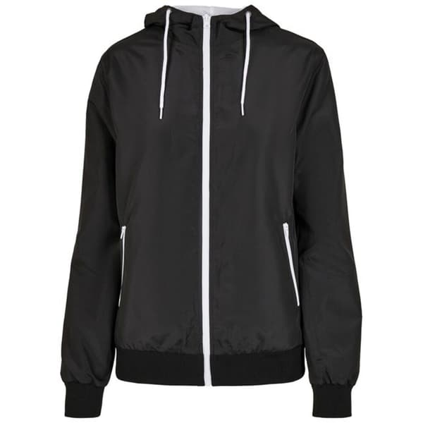 Bygg ditt varumärke Dam/Dam Windrunner Återvunnen Jacka S Bla Black/White S
