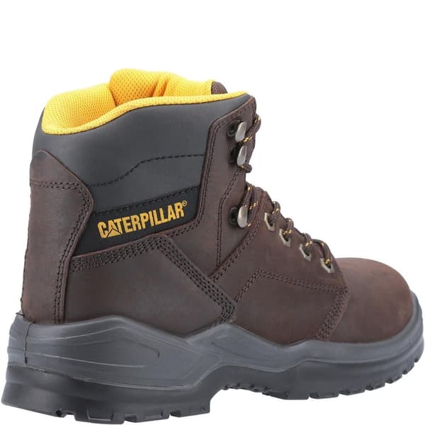 Caterpillar Herr Striver Säkerhetskänga i injicerat läder med snörning 8 Brown 8 UK