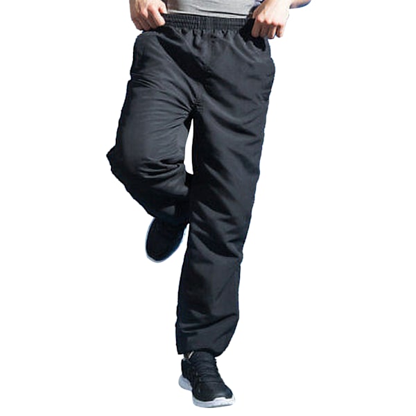 Tombo Teamsport Herr Sports Fodrade Träningsoverallsbyxor / Joggbyxor Black XS