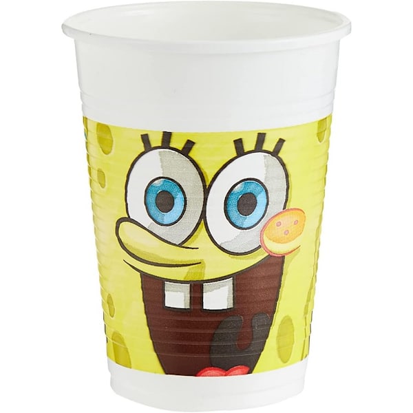 SpongeBob SquarePants Plastansikte 200ml Festkopp (10-pack) White/Yellow One Size