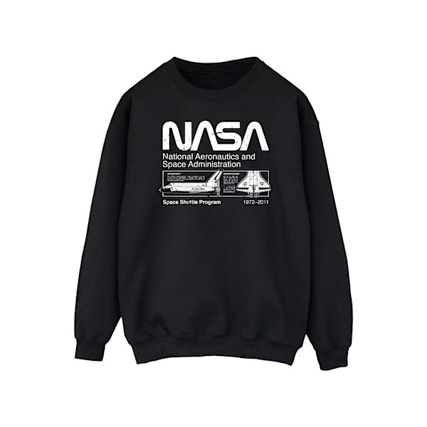 NASA Herr Space Shuttle Sweatshirt L Svart Black L