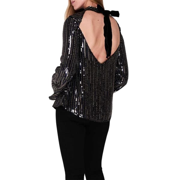 Perserverance Dam/Dam Paljett Långärmad Blus 4 UK Met Metallic Silver 4 UK
