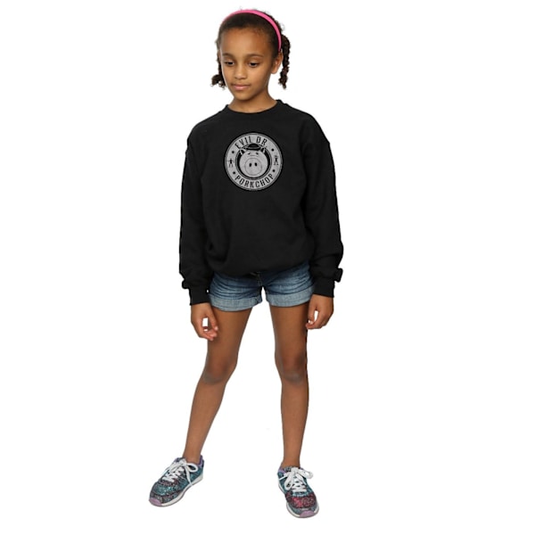Disney Girls Toy Story Evil Dr Pork Chop Logo Sweatshirt 7-8 år Black 7-8 Years