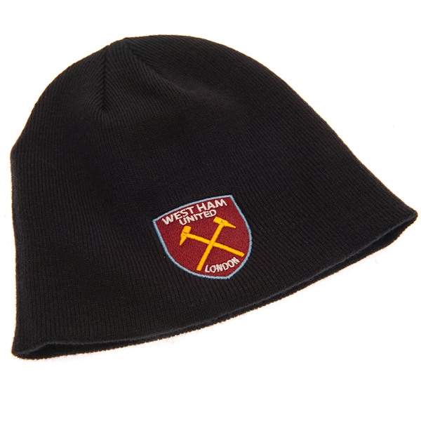 West Ham United FC Unisex Vuxen Crest Beanie One Size Marinblå/Maroon Navy/Maroon One Size