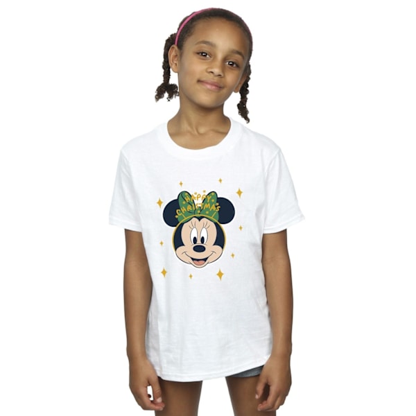 Disney Girls Minnie Mouse Happy Christmas Bomull T-shirt 9-11 år White 9-11 Years