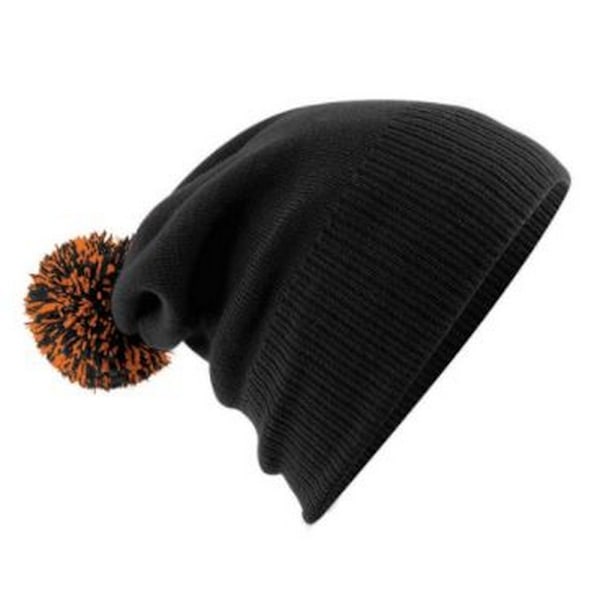 Beechfield Vuxen Unisex Snowstar Mössa One Size Svart/Orange Black/Orange One Size