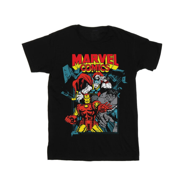 Marvel Comics T-shirt för pojkvän i bomull för kvinnor/damer Black S