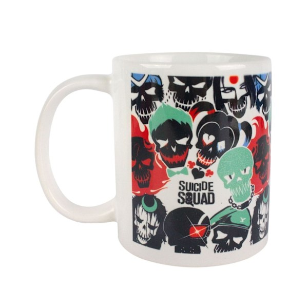 Suicide Squad Skull Keramikmugg En Storlek Vit White One Size