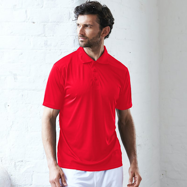 AWDis Just Cool Herr Smooth Kortärmad Poloskjorta L Fire Red Fire Red L