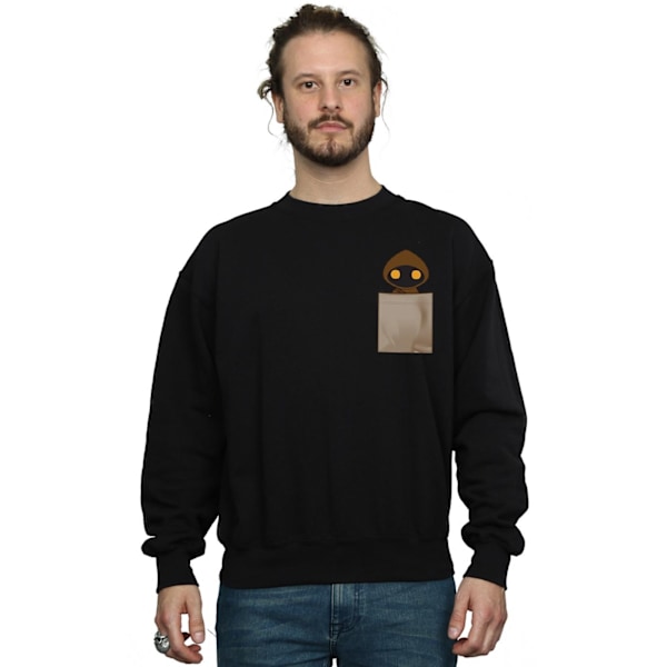 Star Wars Mens Jawa Pocket Print Sweatshirt XXL Svart Black XXL