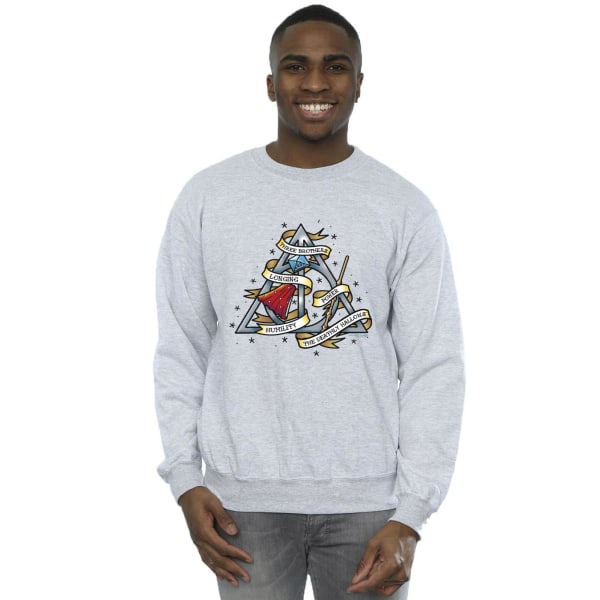 Harry Potter Herr The Deathly Hallows Sweatshirt XL Sports Grey Sports Grey XL